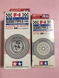 送料無料 1/10 タミヤ F1 ファイバーモールドタイヤ ホイール タイプA フロント リア セット TAMIYA TIRE F103やF104に ラジコン用