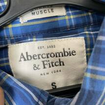 長袖シャツ ボタンダウンシャツ Abercrombie&Fitch S チェック柄_画像2