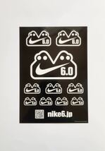 レア! NIKE 6.0 ステッカー シート 非売品 SB スケートボード スノーボード アクションスポーツ アウトドア スニーカー ブーツ ウェア_画像1