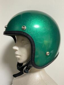 GRANT GP-2 1960年代製 60’s ビンテージヘルメット グリーンラメ 56㎝〜58㎝ Sシェル 分解洗浄/リペア／目深加工済　Buco Bell