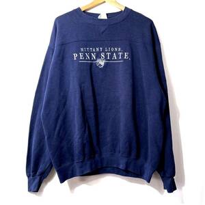 ■ Lee SPORT リースポーツ NITTANY LIONS PENN STATE ペンシルベニア ニタニー ・ライオンズ 刺繍ロゴ スウェット トレーナー 古着 紺 ■