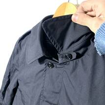 ■ デットストック 80s 87年製 ビンテージ US NAVY ALL-WETHER, COAT オールウェザー コート ボアライナー付き 軍物 比翼 32R ブラック ■_画像3