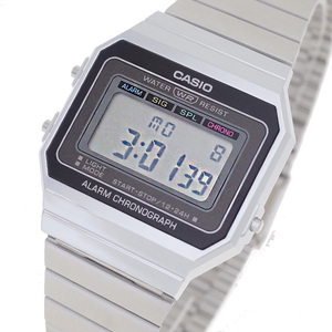 カシオ CASIO 腕時計 レディース A700W-1A クォーツ ブラック シルバー