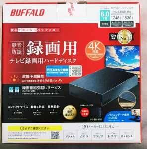 【新品 送料無料 6TB 4K対応】BUFFALO USB3.2(Gen.1)対応外付けHDD 6TB ブラック HD-LE6U3-BA
