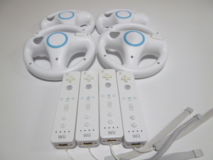 HRS018《送料無料 即日発送 動作確認済》Wii リモコン ハンドル ストラップ 4個セット 任天堂 純正 RVL-003 コントローラ