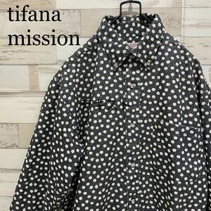 tifana mission 日本製 レディース 花柄 長袖 シャツ Mサイズ　総柄 古着 個性的