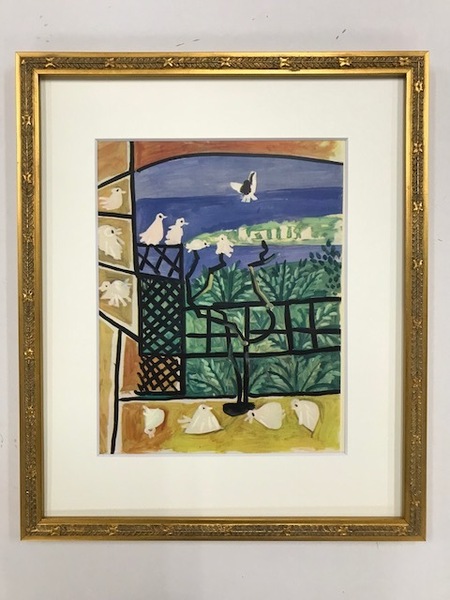 【特価】 ≪ パブロ・ピカソ ≫ エリオグラビュール【銅版画】 LES PIGEONS Ⅵ 1958年 PABLO PICASSO