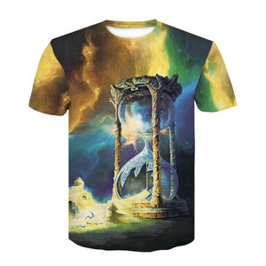 【同梱1300円/新品/送料無料/国内発送】３D　デザイン　Tシャツ　M　星の砂時計　特価品（Mサイズ限定のため）