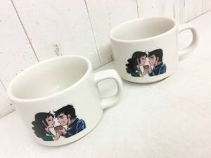 昭和レトロ 【 森永ミルクココア マグカップ 2個まとめて 】 俺の空 本宮ひろ志 中古品 非売品 記念品 ノベルティ コレクション