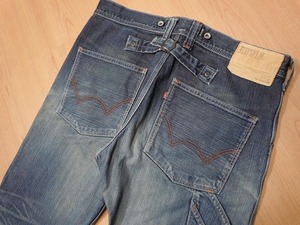 p649* Edwin 405XVS Work джинсы *W34 б/у обработка Denim брюки быстрое решение *