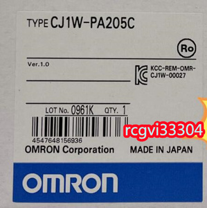  新品 OMRON プログラマブルコントローラαシリーズ CJ1W-PA205C 保証6ヶ月