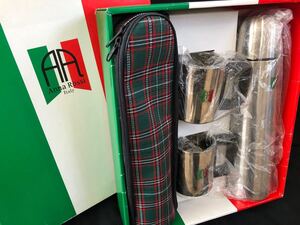 アンナロッシ ポーチ付きステンレスボトルセット キャンプ お家キャンプ ピクニック マグカップ ステンレスマグカップ 昭和レトロ