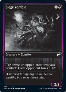 MTG ■黒/英語版■ 《包囲ゾンビ/Siege Zombie》イニストラード:ダブルフューチャー DBL