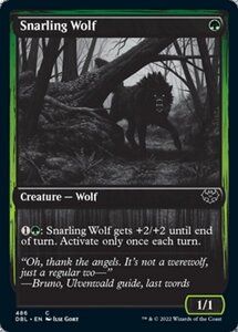 MTG ■緑/英語版■ 《うなる狼/Snarling Wolf》イニストラード:ダブルフューチャー DBL