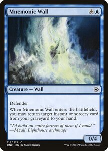 MTG ■青/英語版■ 《記憶の壁/Mnemonic Wall》コンスピラシー:王位争奪 CN2