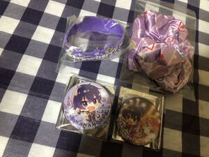 Sutobari Purinsu/Suto Sutomi Next/Nukusuto/Suto Kuji Can Badge &amp; Silicon Band &amp; Shushu Nanori. Kun 4 -Piece Set