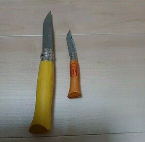 オピネル ステンレス opinel #8(イエロー)#4(ナチュラルホルダ無)