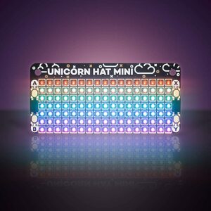 Pimoroni Unicorn HAT Mini - Unicorn шляпа Mini - 17x7 RGB LED Matrix for Raspberry Pi