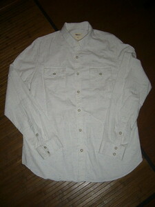 859-26♂：　GAP　ギャップ　長袖シャツ　ワークシャツ　size.L　色.霜降　インド製 　アメカジ