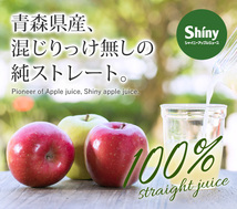 送料無料 シャイニー 青森県りんご 100％ りんごジュース ギフト アップルジュース　ストレート SY-C 5本入 _画像2