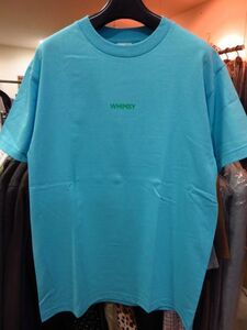 WHIMZY ウィムジー 生地貼り付けソックスプリントTシャツ 新品 水色 ライトブルー M