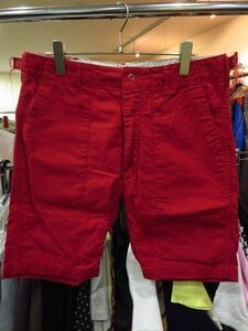 ENGINEERED GARMENTS エンジニアードガーメンツ リップストップ コットンベイカーショーツ ハーフパンツ 赤 レッド RED S