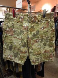 sophnet. ソフネット 14SS CAMOUFLAGE PATCH WORK SHORT PANT 迷彩柄切り替えパッチワークショーツ ハーフパンツ ベージュ M