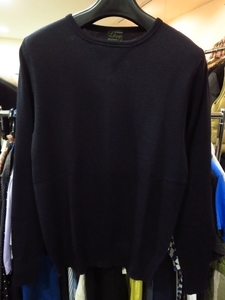 letroyes ルトロワ フランス製 CLAUDE クルーネック ニット セーター カットソー 紺 ネイビー NAVY M