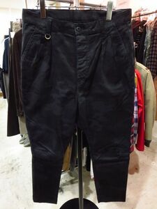 uniform experiment ユニフォームエクスペリメント 16AW (UE-167046) 4 TUCK STRETCH CHINO ANKLE PANTS 迷彩パンツ 黒 灰 1