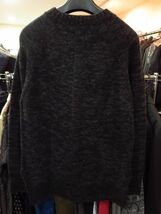 ripvanwinkle リップヴァンウインクル 19SS (RB-137) 5GG REVER KNIT ラグラン クルーネック ニット セーター 黒 MOON BLACK 3 定価30800円_画像4