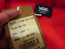 STANDARD CALIFORNIA スタンダードカリフォルニア × VANS バンズ 17AW BMX LOGO ZIP HOOD コラボジップスウェットパーカー 新品 赤 L_画像3