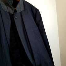 《AD2009 / Lサイズ》comme des garcons homme plus 中綿入り 製品洗い ドッキング テーラード ジャケット ブルゾン 縮絨 パッチワーク_画像5