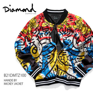 ダイヤモンドサプライ HANDE BY MICKEY JACKET XLサイズ ミッキー キースへリング コラボ ジャケット（Diamond Supply Co）