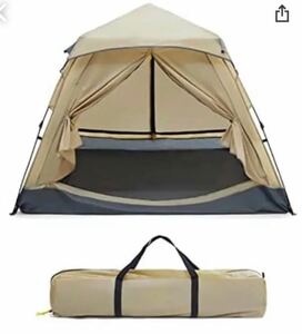 テント ワンタッチテント 3~4人用 二重層 uvカット 防災用 防風防水 耐水