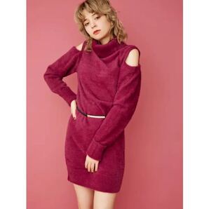 【dazzlin】 ショルダーオープンニットワンピース ニットワンピース