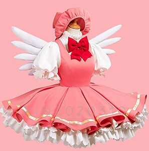 [ немедленная уплата ] оригинал фотосъемка Cardcaptor Sakura костюмы + крыло + перчатки + носки способ ( парик обувь продается отдельно )