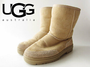【送料無料】【本物】NZ製 UGG アグ シープスキン ブーツ ベージュ系【22.5cm】レディース 靴 D121-32-0209V