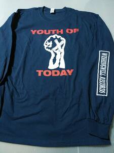 YOUTH OF TODAY 長袖Tシャツ Break Down The Walls Navy 紺XL ロンT / bold turning point uniform choice minor threat chain of strength