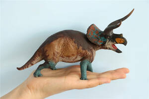 Art hand Auction Eofauna Triceratops Dinosaurio Figura realista PVC Modelo de plástico Juguete para adultos Presente Pintado Producto terminado Objeto Figura Críptico, juguete, juego, cifra, otros
