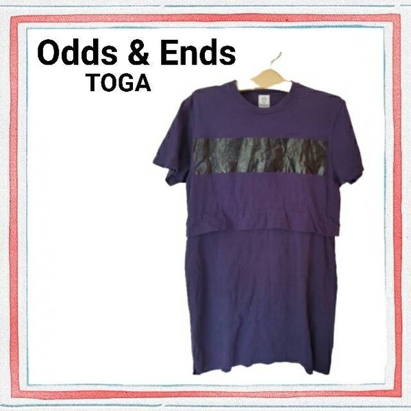 【TOGA Odds&Ends】トーガオッズアンドエンズ★ラバープリント切替リメイクワンピース★コットン