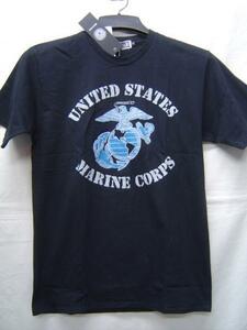 セール 20% off HOUSTON ヒューストン MARINE プリント Tシャツ 丸首 半袖 黒 白 L 20940 メンズ レディース 人気 おすすめ