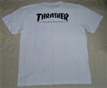 セール 20%OFF THRASHERスラッシャー キースへリング コラボ Tシャツ 半袖 丸首 クルーネック 白 青 XL THKH-ST20 メンズ 人気 新品_画像5