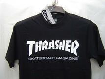 セール15% THRASHER スラッシャー MAG LOGO マグロゴ Tシャツ 半袖 黒 白 M TH8101 スケボー スケートボード 男女兼用 新品_画像1