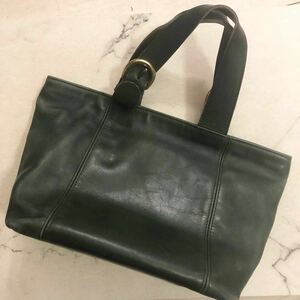 COACH オールドコーチ 本革　バッグ オールレザー ヴィンテージ カーキ グリーン