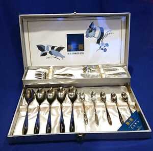 [ new goods unused ]yukiko* is nai ornament vessel cutlery set 18-10 made of stainless steel flower ...[YUKIKO HANAI]