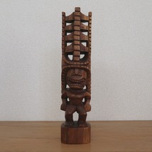 ティキの木彫り アクア TIKI AKUA KAI 40cm 木製スワール無垢材 【アウトレット】【返品不可】YSA-350145_画像1