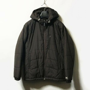 #HELLY HANSEN｜ヘリーハンセン リップストップポリエステル中綿パーカー ダークブラウンカラー sizeM(L程度)