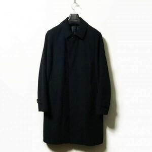 #UNITED ARROWS｜ユナイテッドアローズ カシミア混ウールロングシングルコート/ステンカラーコート ブラックカラー sizeM