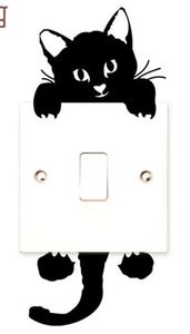 新品未使用 ☆ ウォール ステッカー ☆　猫　ネコ　Cat 　インテリア ステッカー　壁　シール　ハンドメイド　リメイク