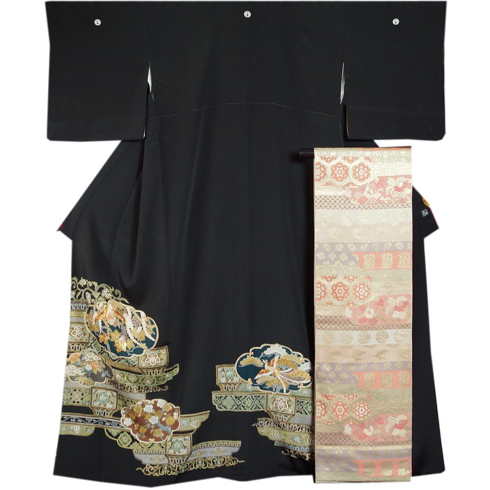 正規通販】 着物 黒留袖 正絹 刺繍 最高級品 大丸誂製(タグ付き)未使用 ...
